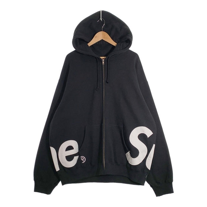 SUPREME シュプリーム 25SS Big Logo Zip Up Hooded Sweatshirt ビッグロゴ ジップアップ スウェットパーカー ブラック Size XXL 福生店