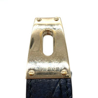 GUCCI グッチ レザーブレスレット ブラック ゴールド 137022 Size 腕回り19-20cm 瑞穂店