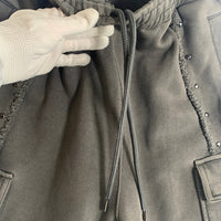 WIND AND SEA ウィンダンシー Sulfer Acid Studs Sweat Short サルファーアシッドスタッズ スウェットショーツ ショートパンツ チャコール WDS-O-STD-24-Q4-CS-03 Size M 福生店