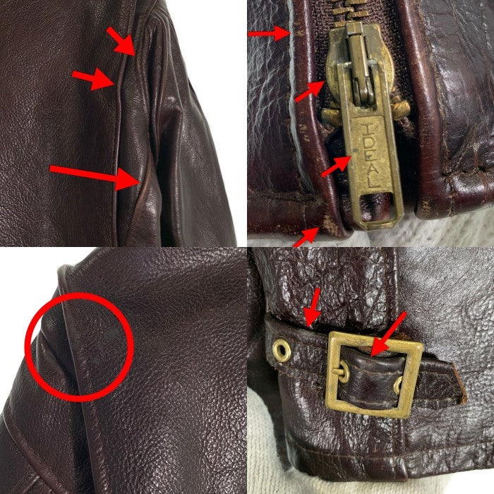 Schott ショット 642VS レザーシングルライダースジャケット ライナー無し チェリーブラウン Size 40 福生店