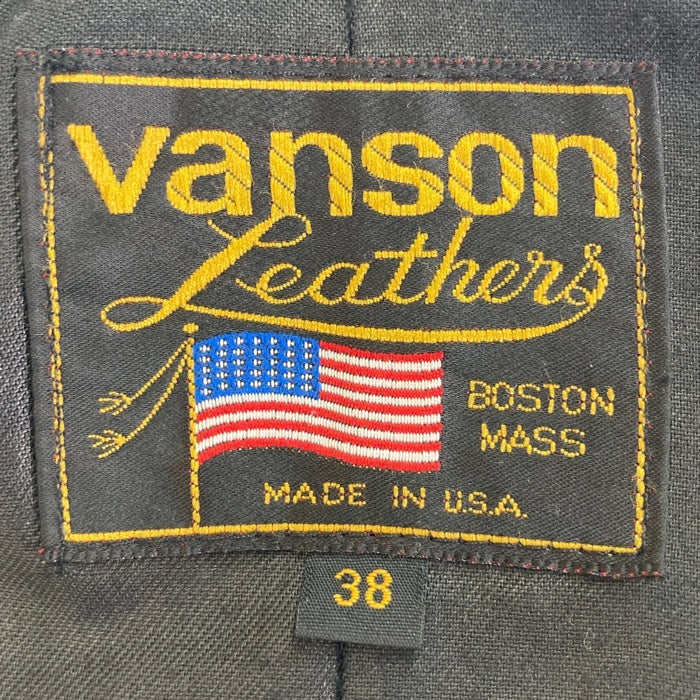 VANSON バンソン Lee101Jタイプ レザートラッカージャケット ブラック size38 瑞穂店