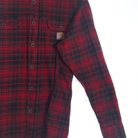 CARHARTT カーハート チェック 長袖 ロングスリーブ フランネル シャツ レッド メキシコ製 Size L 福生店