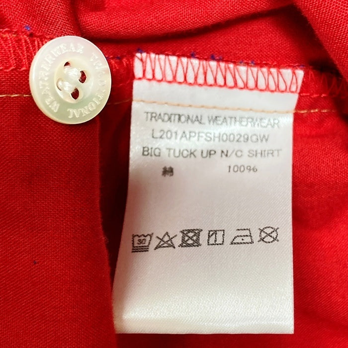 Traditional Weatherwear トラディショナルウェザーウェアー BIG TUCK N/C SHIRT イエロー sizeXS 瑞穂店