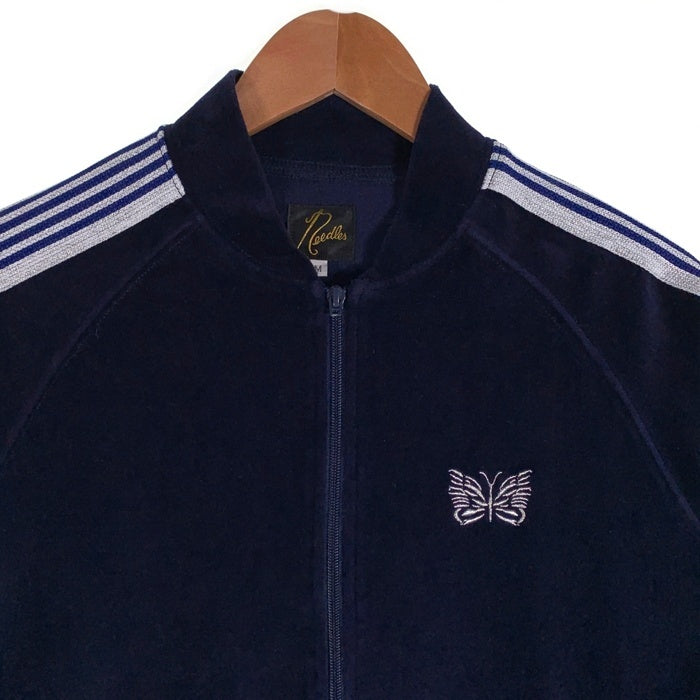 Needles ニードルス R/C Velour Track Jacket ベロア ジップアップ トラックジャケット ネイビー Size M 福生店