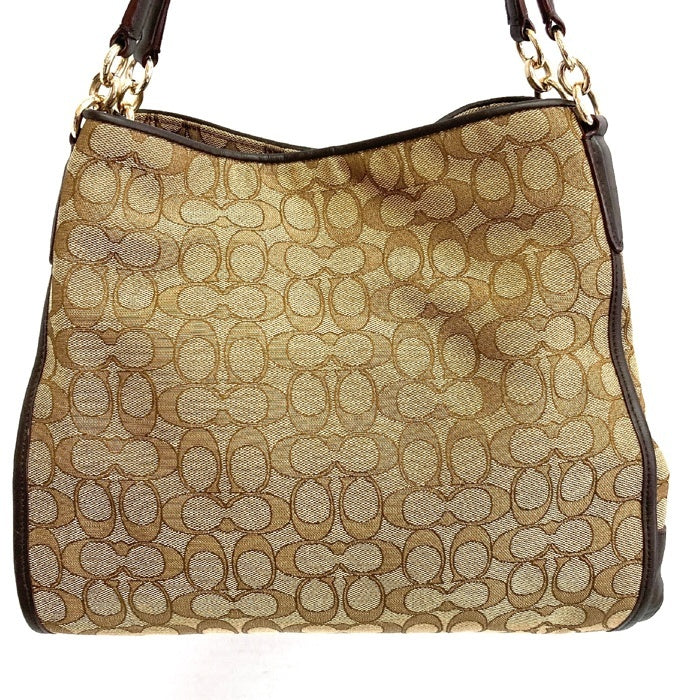 COACH コーチ F36424 シグネチャー キャンバス×レザー トートバッグ ベージュ 瑞穂店