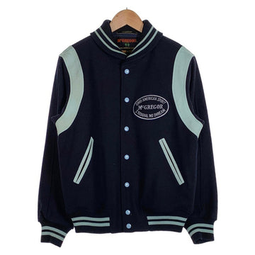 McGREGOR マクレガー ウール スタジャン レザー切替 ネイビー G13-4606 Size M 福生店