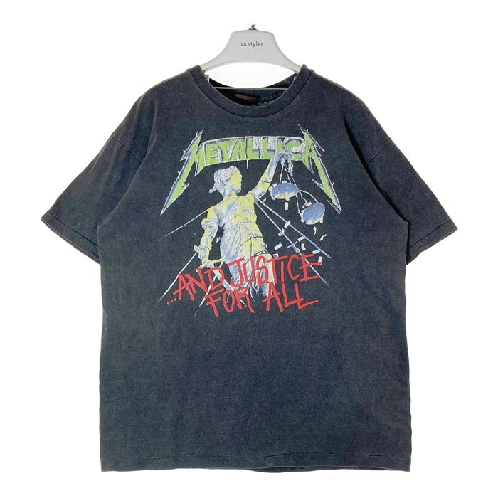 METALLICA メタリカ  AND JUSTICE FOR ALL メタル・ジャスティス 公式タグ USA製 シングルステッチ 1988年コピーライト Tシャツ フェードブラック sizeXL 瑞穂店