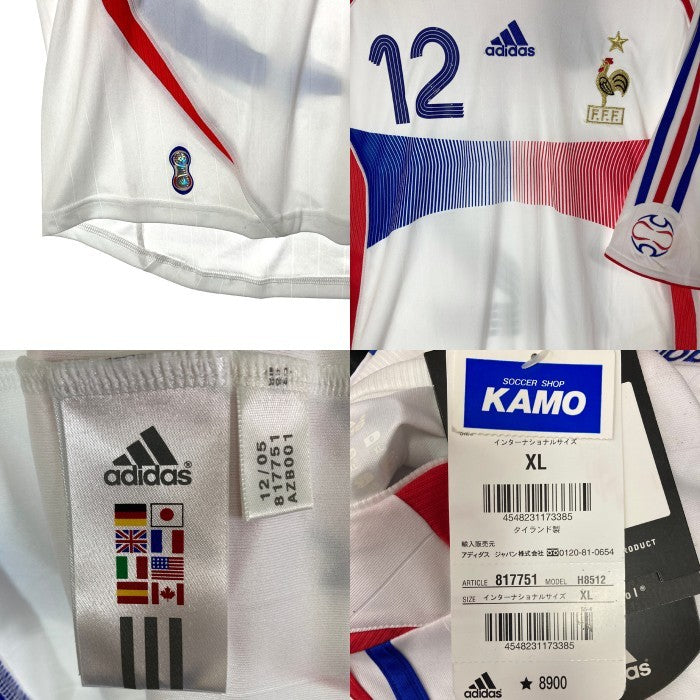 adidas アディダス H8512 フランス代表 06/07 アウェイ ユニフォーム＃12 アンリ ホワイト sizeXL 瑞穂店