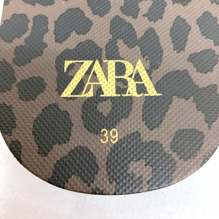 ZARA ザラ アニマル柄 レオパード サンダル ブラウン size39(25.0cm) 瑞穂店