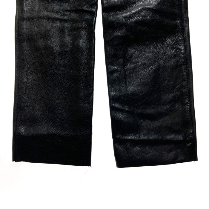 VANSON バンソン レザーパンツ テーパード ブラック 裾切りっぱなし Size 34 瑞穂店