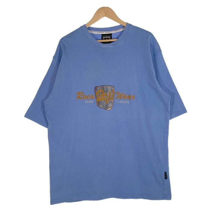 ROCA WEAR ロカウェア ロゴ刺繡 クルーネックTシャツ ライトブルー Size XXL 福生店