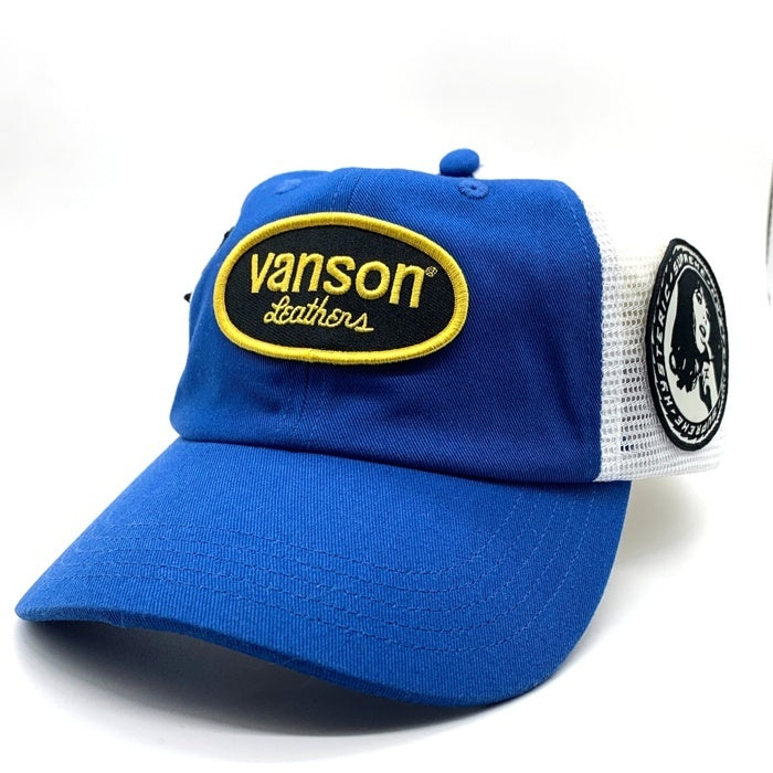 SUPREME シュプリーム HYSTERIC GLAMOUR ヒステリックグラマー VANSON ヴァンソン 24AW Vanson Leather Mesh Back 6-Panel メッシュキャップ ブルー ホワイト 福生店