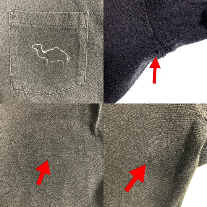 90`s CAMEL キャメル プリント ポケットTシャツ 半袖 ブラック 袖裾シングル ONEITA Size XL 福生店