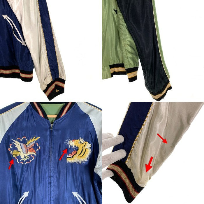 TAILOR TOYO テーラー東洋 SOUVENIR JACKET スーベニアジャケット スカジャン リバーシブル アセテート レーヨン ネイビー グリーン TT13608 Size M 福生店