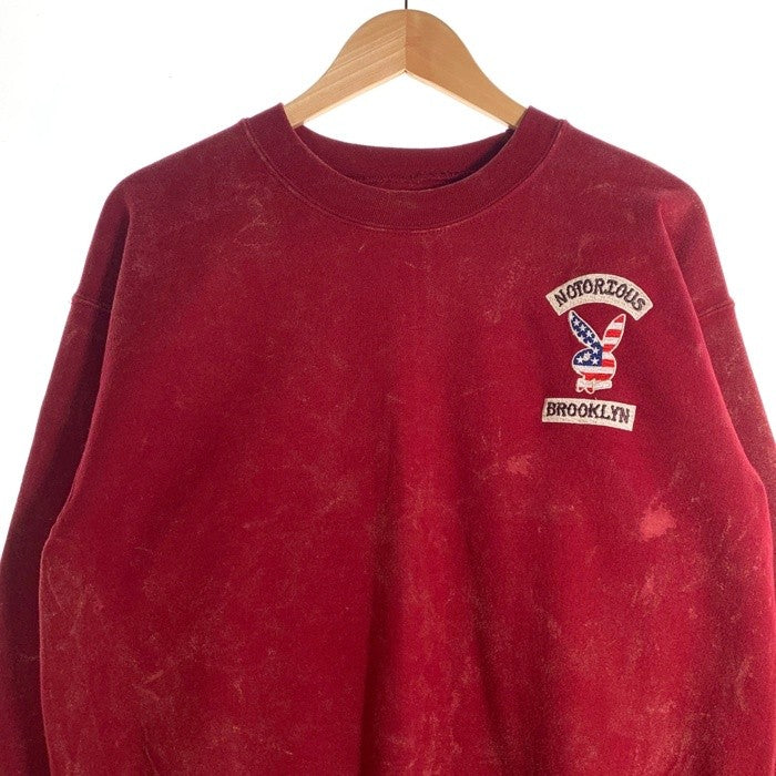 NOTORIOUS BROOKLYN ノトーリアス ブルックリン クルーネック スウェット タイダイ バーガンディー Size M 福生店
