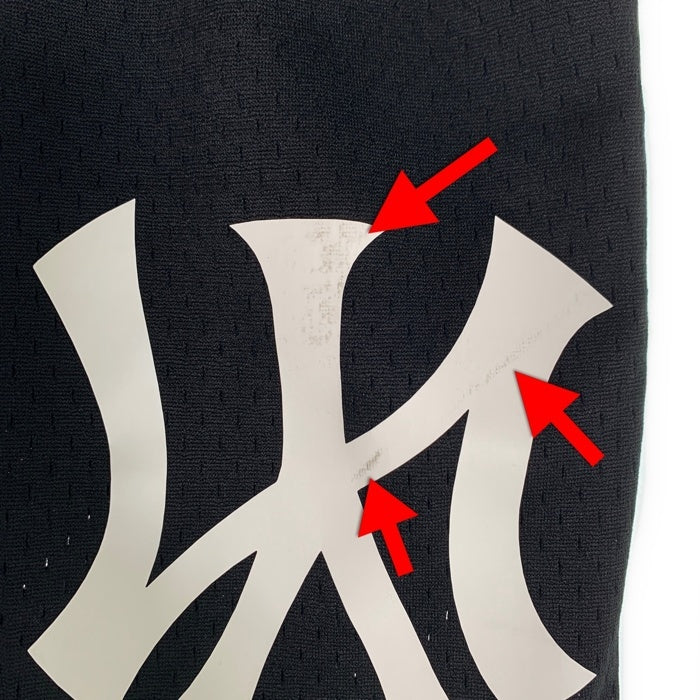 ERN Newyork Yankees ニューヨーク ヤンキース Newyork Mets ニューヨーク メッツ FOREIGN AUTHORITY メッシュ ショーツ ハーフ パンツ ブラック Size L 福生店