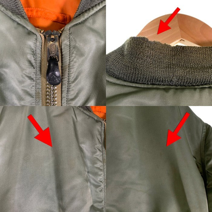 70's ALPHA INDUSTRIES アルファインダストリーズ MA-1 フライトジャケット オリーブ Size L 福生店