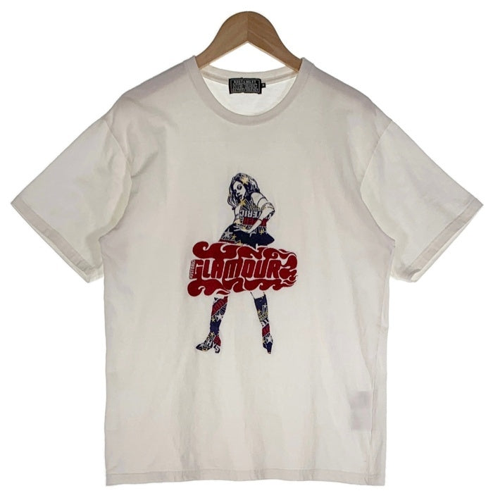 HYSTERIC GLAMOUR ヒステリックグラマー VIXEN GIRL ガール刺繡 Tシャツ ホワイト 02221CT05 Size M 福生店