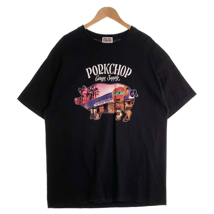 PORKCHOP ポークチョップ 26SS PORK STORE TEE プリントTシャツ ブラック Size XL 福生店