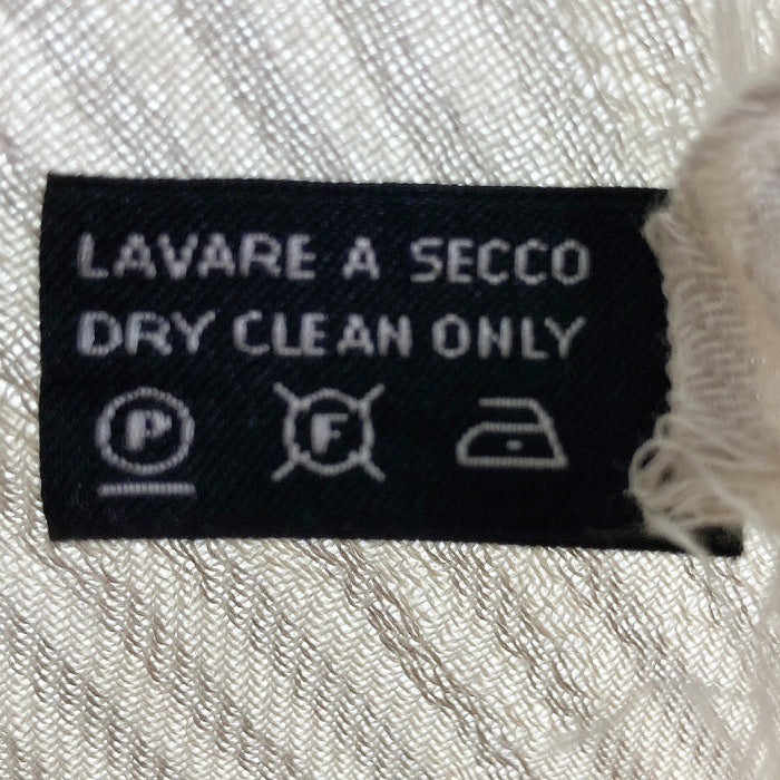 GUCCI グッチ ストール コットン シルク グレー×アイボリー 瑞穂店
