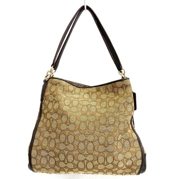 COACH コーチ F36424 シグネチャー キャンバス×レザー トートバッグ ベージュ 瑞穂店