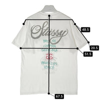 Stussy ステューシー 30周年 チャプト限定 ローカルカラー ワールドツアー Tシャツ ホワイト sizeM 瑞穂店