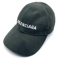 BALENCIAGA バレンシアガ ベースボールキャップ ロゴ刺繡 ブラック Size L (59cm) 福生店