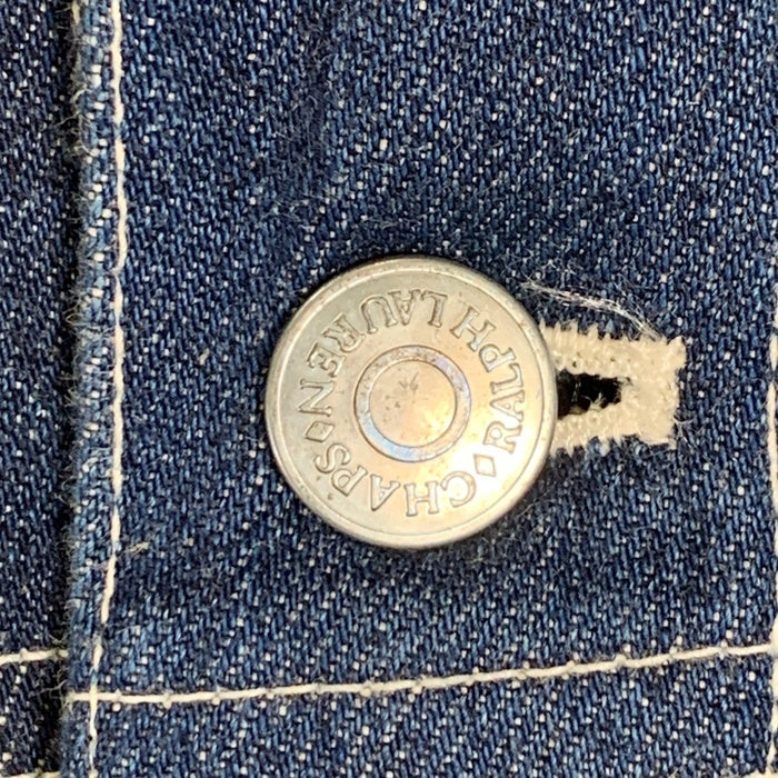 CHAPS RALPH LAUREN チャｯプス ラルフローレン デニムジャケット インディゴ 襟コーデュロイ バックルバック Size M 福生店