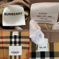 BURBERRY バーバリー ステンカラーコート 裏ノバチェック ベージュ 8025055 Size 46 福生店