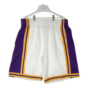 Mitchell&Ness ミッチェルアンドネス SWINGMAN COLLECTION ロサンゼルス・レイカーズ バスケットパンツ バスパン ホワイトxパープル sizeL 瑞穂店