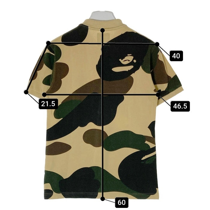 A BATHING APE アベイシングエイプ ビッグフェイスカモ ポロシャツ カーキ sizeS 瑞穂店