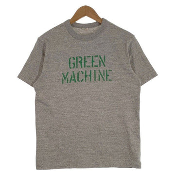 WAREHOUSE ウエアハウス GREEN MACHINE ステンシルプリント Tシャツ グレー Size M 福生店