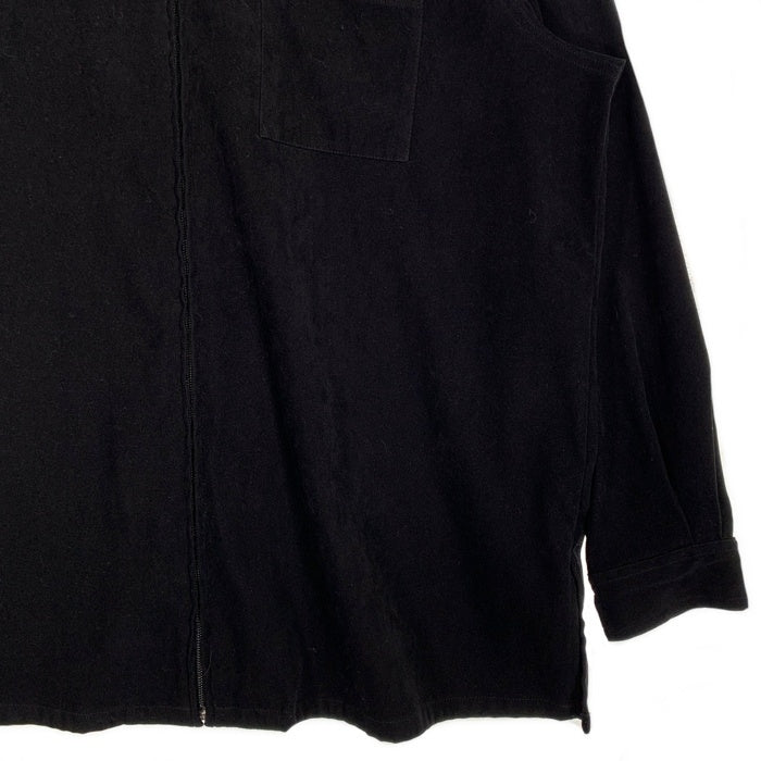 90-00's Penningtons ベロア ジップアップシャツ ブラック Size L 相当 福生店