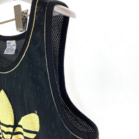 adidas アディダス VANCO社タグ台湾製 トレフォイル メッシュ タンクトップ ブラック sizeL 瑞穂店