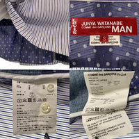 JUNYA WATANABE MAN COMME des GARCONS ジュンヤワタナベマン コムデギャルソン 20SS Levi's リーバイス デニム切替 ストライプシャツ ホワイト インディゴ WE-B015 Size S 福生店