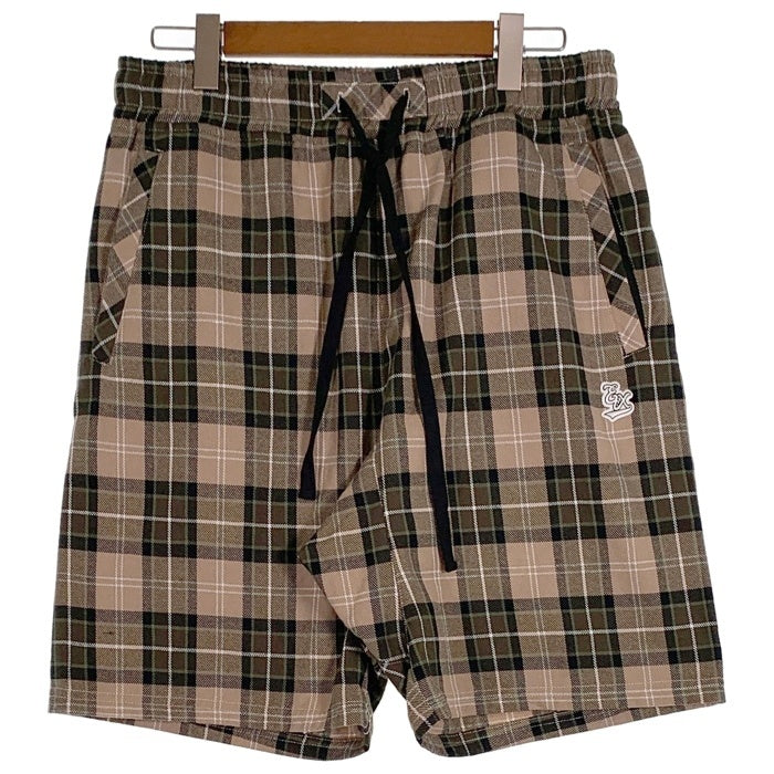EXAMPLE エグザンプル EX CHECK SAROUEL SHORTS チェック サルエルショーツ ベージュ Size XL 福生店