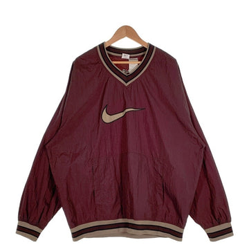 NIKE ナイキ ナイロン プルオーバーウォームアップジャケット Vネック ブラウン Size XL 相当 福生店