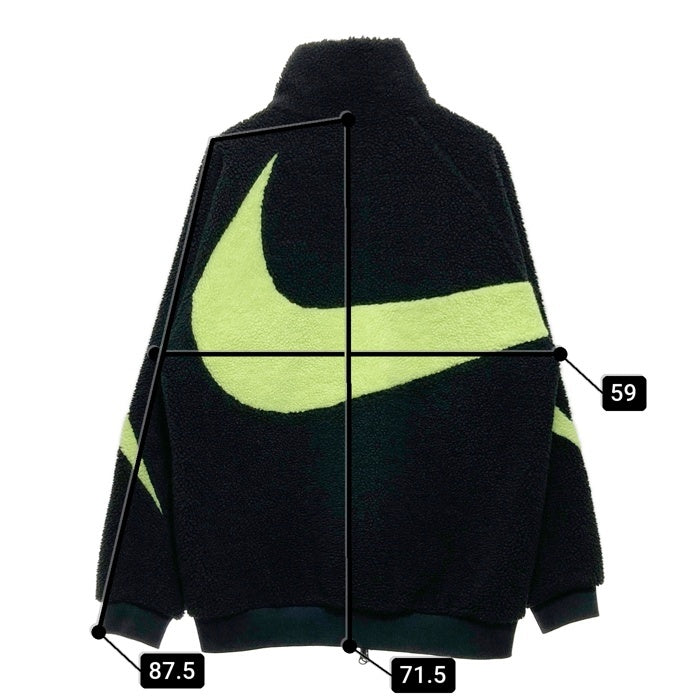 NIKE ナイキ BQ6546-017 VM SWOOSH FULL ZIP JACKET リバーシブル ボアフリースジャケット ブラック×イエロー sizeL 瑞穂店