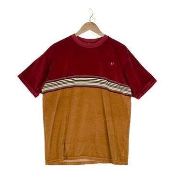 HANG TEN ハンテン ベロア ボーダーTシャツ マルチカラー 日本製 Size M 福生店