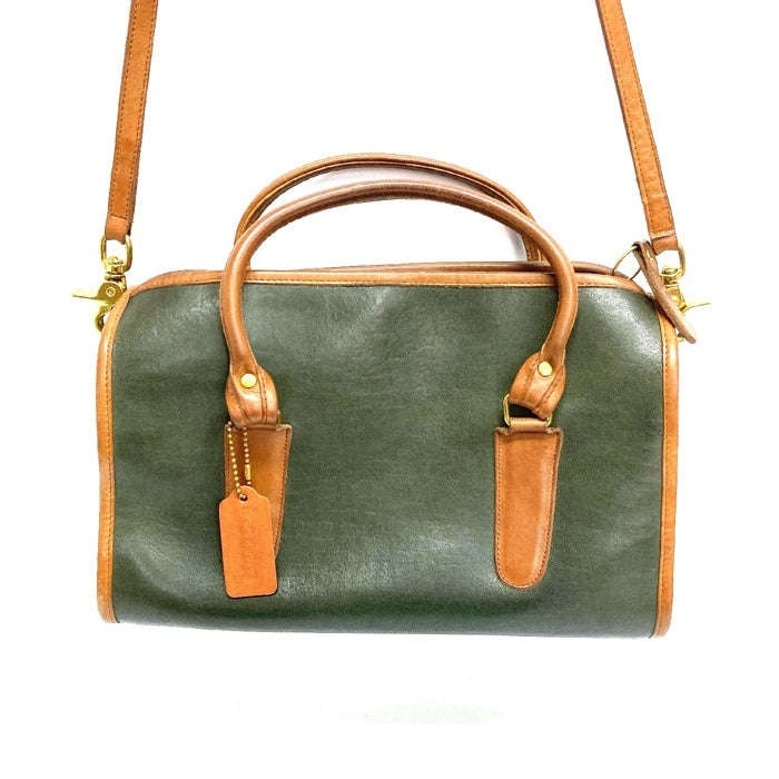 OLD COACH オールドコーチ USA製 ミニボストンバッグ 2WAY ダークグリーン 瑞穂店