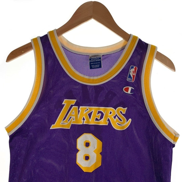 90's Champion チャンピオン LAKERS レイカース KOBE BRYANT コービーブライアント ネイビー イエロー メキシコ製 Size L(14-16) 福生店