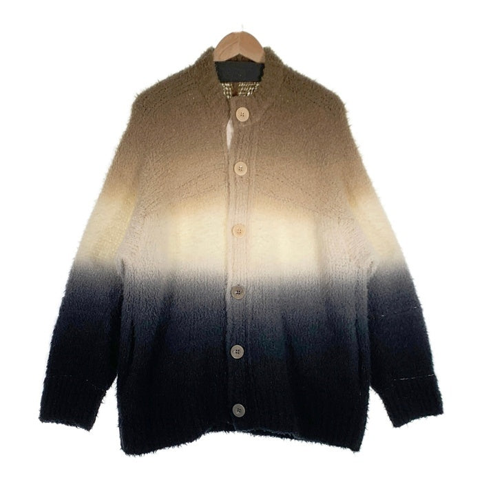 sacai サカイ 22AW Tie Dye Knit Cardigan タイダイニットカーディガン ウール ベージュ ホワイト ブラック グラデーション 22-02915M Size 2 福生店
