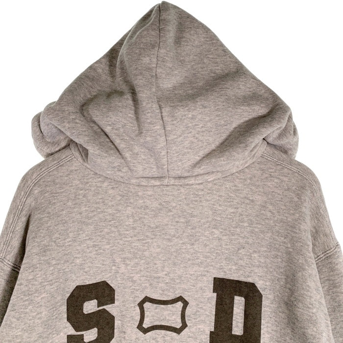 STANDARD CALIFORNIA スタンダードカリフォルニア SD Logo After Hood Sweat ダブルフェイス 後付けフード プルオーバースウェットパーカー グレー Size L 福生店