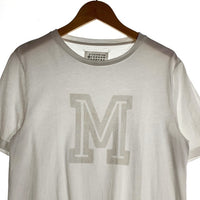 Maison Margiela メゾンマルジェラ 17SS Collegiate M Print Tee カレッジプリント 半袖 Tシャツ ホワイト S50GC0466 Size 48 福生店