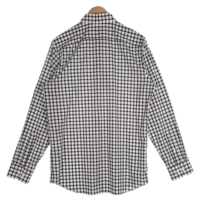 BANANA REPUBLIC バナナリパブリック CAMDEN FIT コットンチェックシャツ 長袖 ホワイト ブラック Size M 福生店