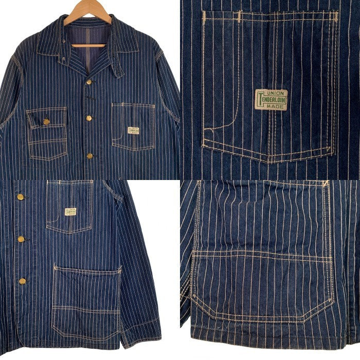 TENDERLOIN テンダーロイン T-COVERALL ウォバッシュストライプ デニムカバーオール インディゴ チンストラップ Size M 福生店