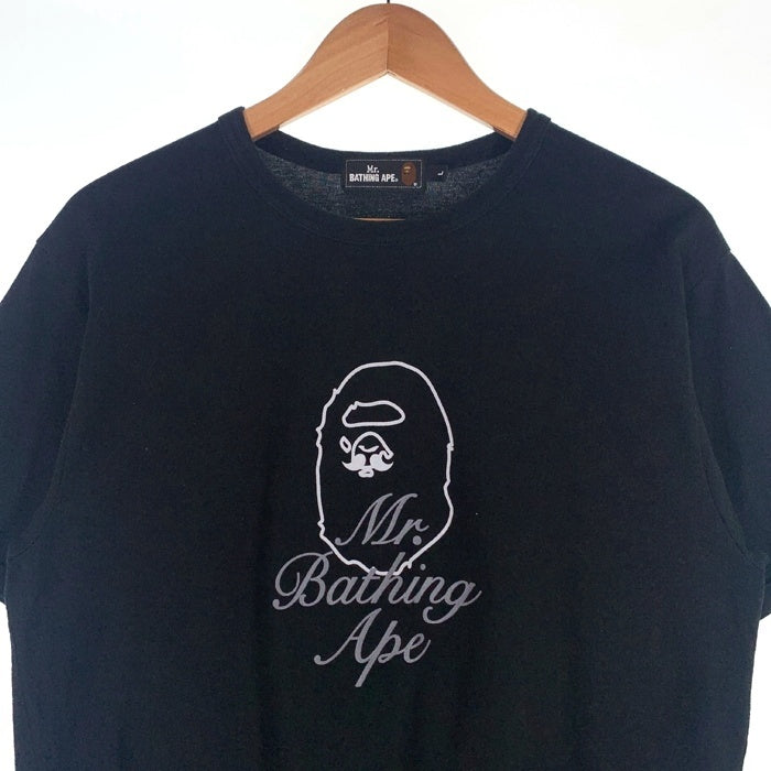 Mr.BATHING APE ミスターベイシングエイプ プリントTシャツ ブラック 007CSF801001X Size L 福生店