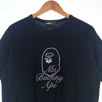 Mr.BATHING APE ミスターベイシングエイプ プリントTシャツ ブラック 007CSF801001X Size L 福生店