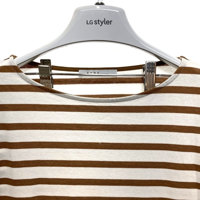 ETRE TOKYO エトレトウキョウ 1222512098-0 MIXボーダートップス ホワイトxベージュ sizeF 瑞穂店