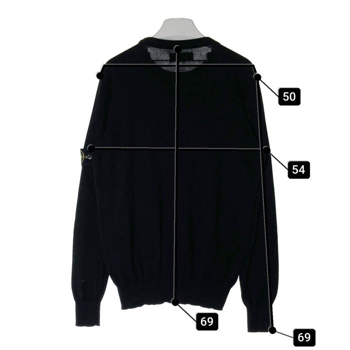 STONE ISLAND ストーンアイランド 8015540B2 ロゴパッチ ニット ブラック sizeM 瑞穂店